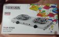TOKIWA Electric Stove (double) for cooking Hot plate heat up In just 1minute Easy to clean 2000watt R.8020BB. 