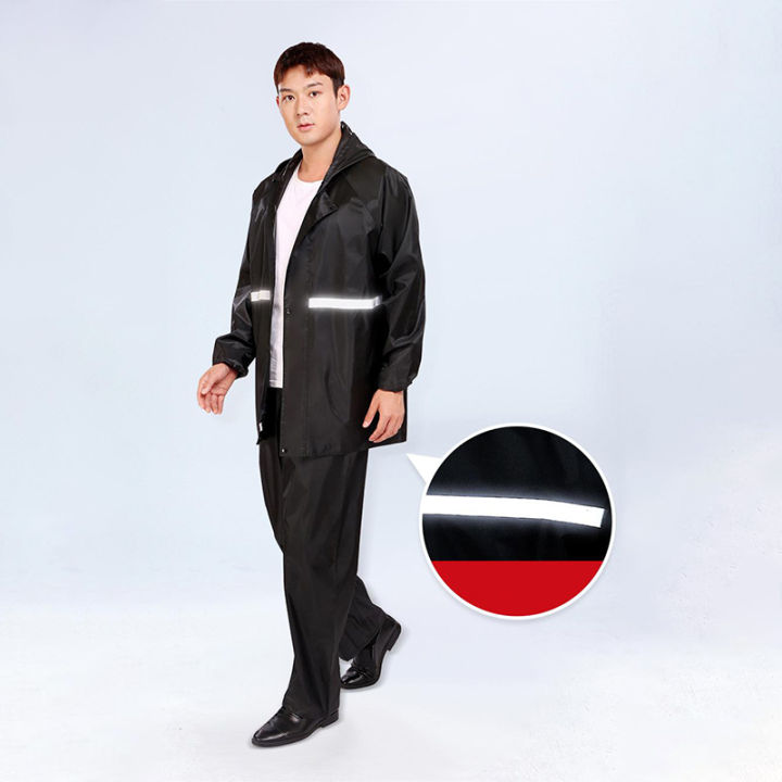 1Pcs%20Hooded%20Coat%20&%20Pant%20Rain%20Suit%20For%20Women%20Men%20Outdoor%20Waterproof%20Rain%20Gear%20With%20Reflective%20Strip%20Motocycle%20Riding%20Raincoat%20-%20Image%204