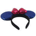1pc Mouse Ears Headband Girls And Kids 4 Inch Polka Dot Bow Hairdband Holiday Party Travel DIY Hair Accessories.