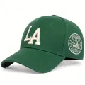 Unisex La Letter Embroidery Baseball Caps Spring and Autumn Outdoor Adjustable Casual Hats Sunscreen Hat. 