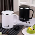 WORTHBUY 480Ml Double-Layer Insulated Coffee Mug Portable 304 Stainless Steel Water Cup With Lid & Handle Leak-Proof Coffee Cup. 