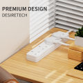 UK Extension Lead 2/4 Way Multi-Outlet Power Strip with Long Cord 13 Amp Fuse Surge Protection for Home Office.