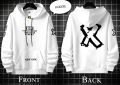 white hoodie men and women pull over with extra good quality. 