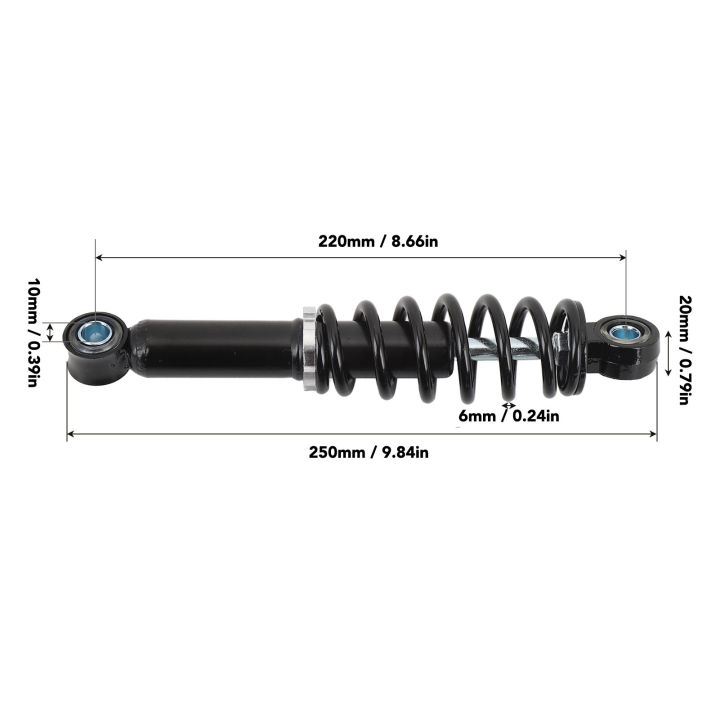 2pcs%20220mm%20Motorcycle%20Rear%20Shock%20Absorber%20Suspension%20Damper%20for%20Electric%20Cycling%20Mini%20ATV%20Scooter%20Dirt%20Bike%20-%20Image%203
