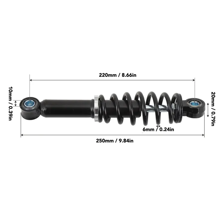 2pcs%20220mm%20Motorcycle%20Rear%20Shock%20Absorber%20Suspension%20Damper%20for%20Electric%20Cycling%20Mini%20ATV%20Scooter%20Dirt%20Bike%20-%20Image%203