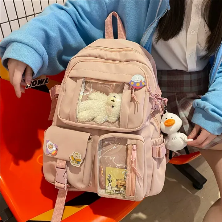 Korean%20Large%20Capacity%20Backpack%20for%20Girls%20-%20Stylish%20School%20and%20College%20Book%20Bag,%20Multiple%20Compartments%20-%20Image%202