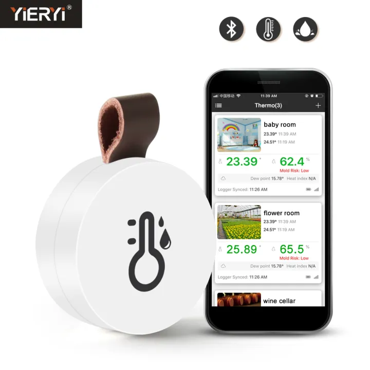 Smart Temperature Humidity Sensor Mini High-Accurate Thermometer ...