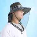 Bug Proof Sun Hat With Face Net UV Protection Fishing & Beekeeping Gear Full Coverage Breathable Mesh Summer Outdoor Hat.