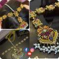 Stylish Wear Multi Stones Work Sheesh Patti Mathapatti. 