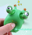 Cute Green Slug Shaped Squeeze Fidget Toy Pop Eye Tactile Calming Anxiety Relief Indoor Table Holiday Decor Supply Kit.