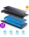 Solar Power Bank 26800mAh, HETP, New Version Solar Charger Portable Charger 2 Outputs Huge Capacity External Backup Battery Pack. 