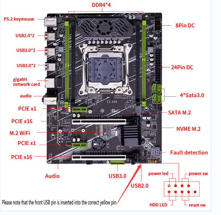 QIYIDA%20X99%20Motherboard%20Set%20Kit%20Xeon%20A2011-3%20E5%202650%20V4%201pcs*16gb=16GB%20DDR4%204%20channels%20SATA%203.0%20nvme%20M.2%20SATA%203.0%20E5%20A99%20-%20Image%206