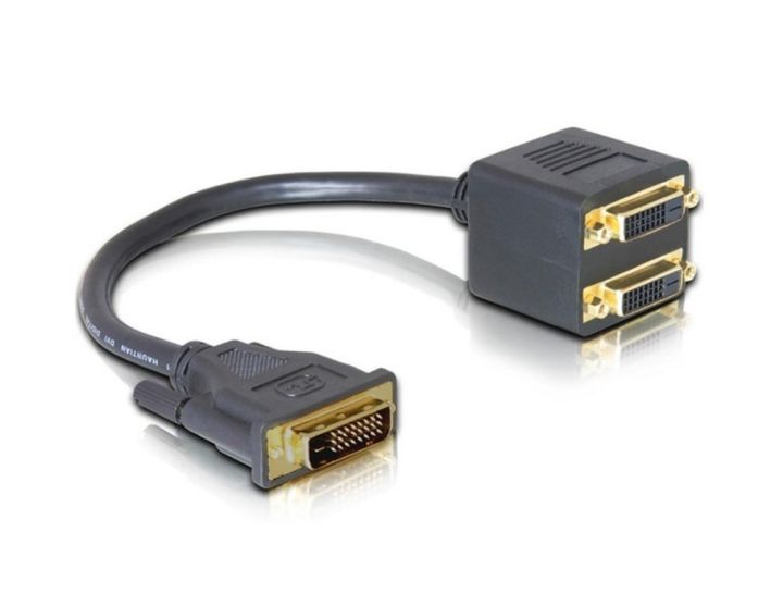 DVI%20Y%20Splitter%20Cable,%20Digital%20Monitors%20(DVI-D%20Male%20to%202x%20Female),%201-ft.%20-%20Image%202
