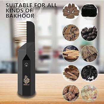 Pro 2 in 1 Hair Diffuser, Bakhoor Burner, Bakhoor Hair Comb Diffuser, Hair Bakhoor Comb, Portable Arabian Rechargeable