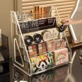 Acrylic Display Riser Stand Shelf Clear Perfume Holder Desktop Organizer for Figures Toys - Desktop Decoration Showcase. 