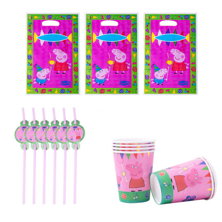 Peppa Pig Party Supplies Peppa Cartoon Anime Theme Decoration — free download