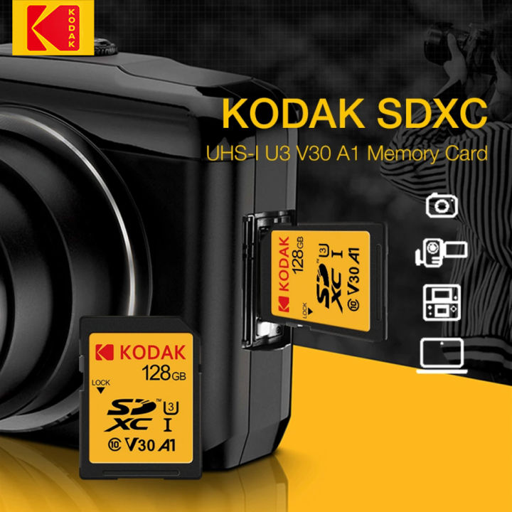 KODAK%20SD%20Card%20High%20Speed%20Class%2010%20256GB%20128GB%2064GB%20V30%20Carte%20SD%20Memory%20Card%20Full%20Size%20SD%20Cards%20For%20Camera%20-%20Image%202