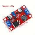 Step Up Power Module 5A DC-DC  Boost Volt Converter 3.3V-35V to 5V 6V 9V 12V 24V XL6019, Red, Compact & Efficient for Electronics Projects. 