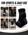 Ankle Support Brace with Adjustable Wrap Breathable Knit Compression Sleeve for Sports Workout Running Walking Fitness Daily Wea. 