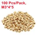 100Pcs M3 Threaded Heat Insert Embedment Nut Knurled Brass M3X4X5 For 3D Printer Voron 2.4 And Others. 