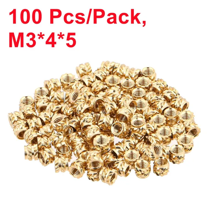 100Pcs%20M3%20Threaded%20Heat%20Insert%20Embedment%20Nut%20Knurled%20Brass%20M3X4X5%20For%203D%20Printer%20Voron%202.4%20And%20Others%20-%20Image%207