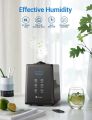 Elechomes Humidifiers for Bedroom (6L), Ultra-Quiet Warm and Cool Mist Humidifiers for Home, Baby and Plants, Customized Humidity, Sleep Mode, Timer, UC5501, Black. 