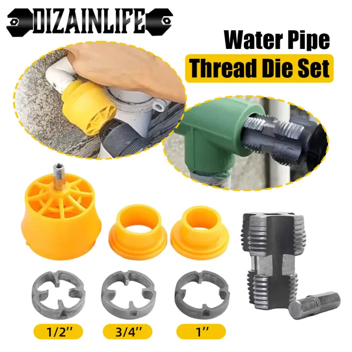 PVC Pipe Thread Maker Tool Set for Electric Drill Accessories Plastic ...