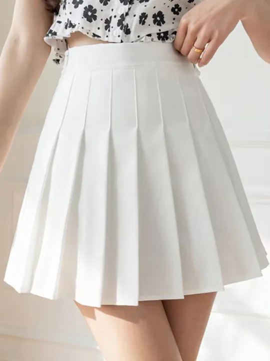 White%20Women%20Pleated%20Skirts%20Summer%20High%20Waist%20Zipper%20Girls%20Dancing%20JK%20Mini%20Skirts%20Black%20Fashion%20Student%20A%20Line%20Faldas%202024%20-%20Image%203