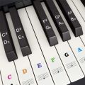 Miwayer 2Pcs Piano Key Stickers 37 to 88 Key,Removable Piano Keyboard Note Labels,Suitable for Beginners to Practice Piano. 