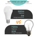 6Pcs/Lot  E27 E14 B22 LED 220V  3W 6W 9W 12W 15W 18W 20W Led Bulb Cold White Led Lights For Living Room Use. 