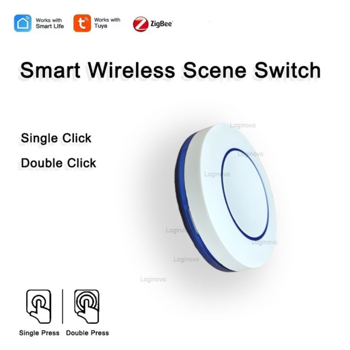 Tuya Zigbee Button Wireless Smart Scene Switch Automation Scenario Controller Smart Gadgets Required Smart Life Zigbee Gateway