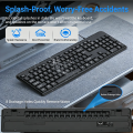 KEBIDUMEI 104Keys Wired Keyboard USB Wired Keyboard Mute Gaming Keyboard Standard Keyboard for PC Laptop Android Windows Mac OS. 