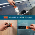 Auto Glass Cleaning Scraper Tool for Car Windows Stickers Non Scratch Scraper with Metal+Plastic Blades Oven & Hob Scraper. 