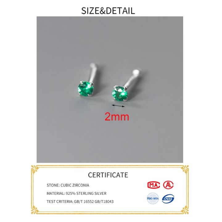 INZATT%20Real%20925%20Sterling%20Silver%20Zircon%20CZ%20Mini%20Stud%20Earrings%20for%20Women%20Non%20Removable%20Beads%20Color%20Single%20Ear%20Hole%20Fine%20Jewelry%20-%20Image%202