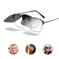 4 Color Grey Lenses Polarized Sunglasses Clip On Flip Up UV 380 Driving Fishing Night Vision Glasses Clips.