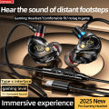 Gaming Earbuds 9D Surround Sound Type C&3.5mm Wired Earphones In Ear Headphones Noise Reduction Headsets for In HD Mic.