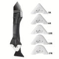 3 In 1 Silicone Scraper Sealant Smooth Remover Tool Set Caulking Finisher Smooth Grout Kit Floor Mould Removal Hand Tools Set. 
