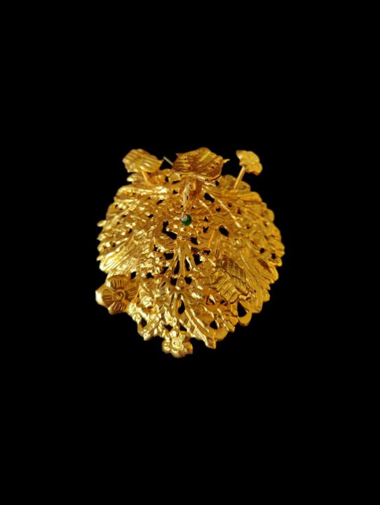 Lu Swa Newari Ornaments (A Gold Head Ornament With Peacock)