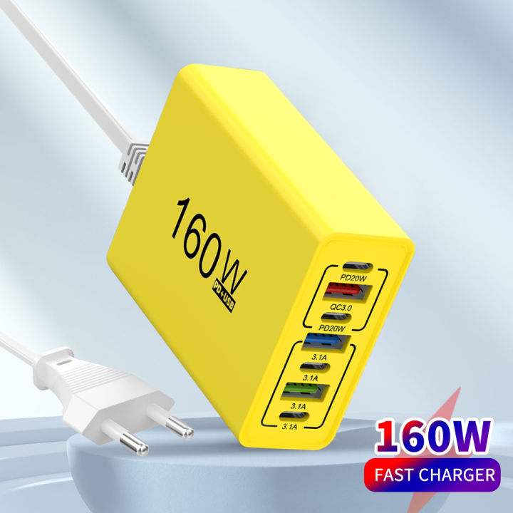 Total%20160W%20USB%20Fast%20Charging%20Phone%20Charger%20Type%20C%20Multi%20Ports%20QC%203.0%20Travel%20Charger%20%20for%20iPhone%2015%20Xiaomi%2014%20Huawei%20Wall%20Adapter%20-%20Image%202