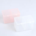 New 1pc Twin Well Empty Grids Portable Storage Case Wipe Pads Cotton Swab Rods Makeup Tools Container. 