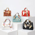 Women Fashion Simplicity Solid Color Handbag Niche Design Silk Scarf Mini Chain Single Shoulder Crossbody Bag Bandolera. 