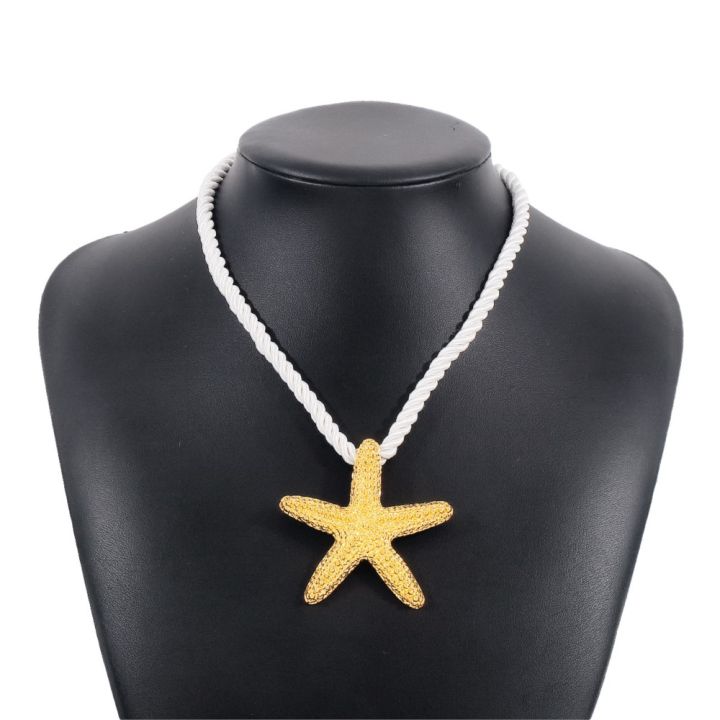Beach%20Style%20Exaggerated%20Starfish%20Pendant%20Chunky%20Rope%20Necklace%20for%20Women%20Summer%20Collarbone%20Chain%20Necklaces%20Vocation%20Jewelry%20-%20Image%206