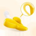 Baby Silicone Training Toothbrush BPA Free Banana Shape Safe Toddle Teether Chew Toys Teething Ring Gift Infant Baby Chewing. 