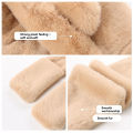 Winter Warm Plush Fleece 3-in-1 Bear Ear Hooded Cap Scarf Gloves Set Windproof Outdoor Accessories for Cold Weather.