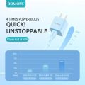 💯 Original Romoss 20w PD Single Type C Charger PD 20W Fast Charging USB-C Charger for iPad iPhone Type C Android Mobile Phones 3C Digital Products Charging Adapter. 