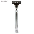 iRAZOR Classic Men's Beard Shaving Manual Razor  with 3-Layer Mach 3 Triple Blade Grooming Tool. 