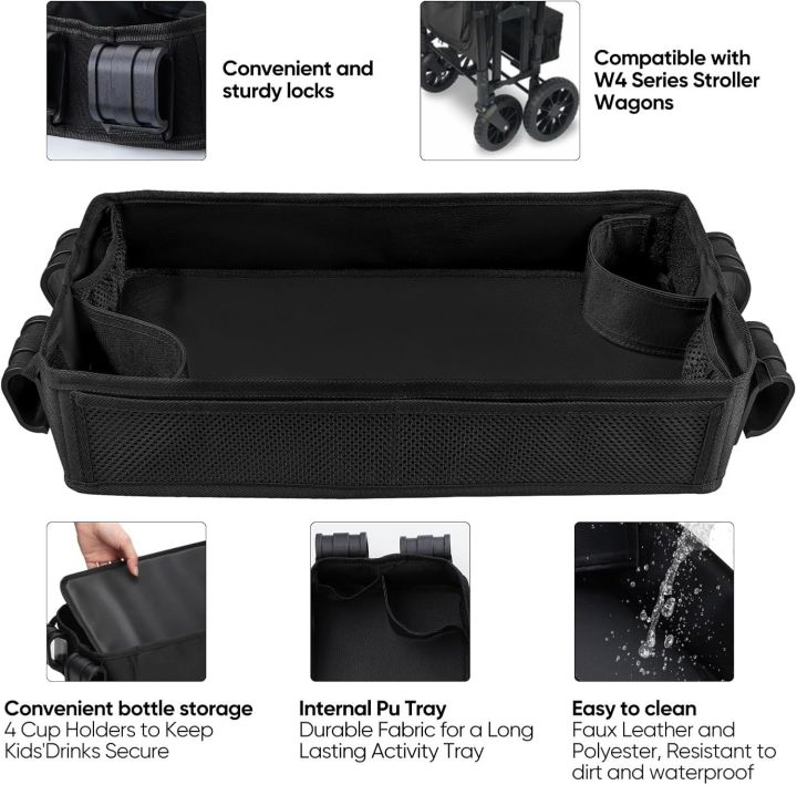 Double%20Sided%20Stroller%20Tray%20for%20Snacks%20&%20Activities%20Featuring%20Faux%20Leather%20Side%20for%20Eating,%20Polyester%20Side%20for%20Activities%20-%20Image%205