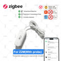 Tuya Zigbee Temperature Humidity Sensor External Temp Probe Smart Home Thermometer Hygrometer For Smart Life Home Assistant Z2M. 