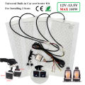 Universal Max 100W Built-in Car Seat Heater Kit Fit 2 Seats with 12V Carbon Fiber Heating Pads 3 Levels Control Switch System.