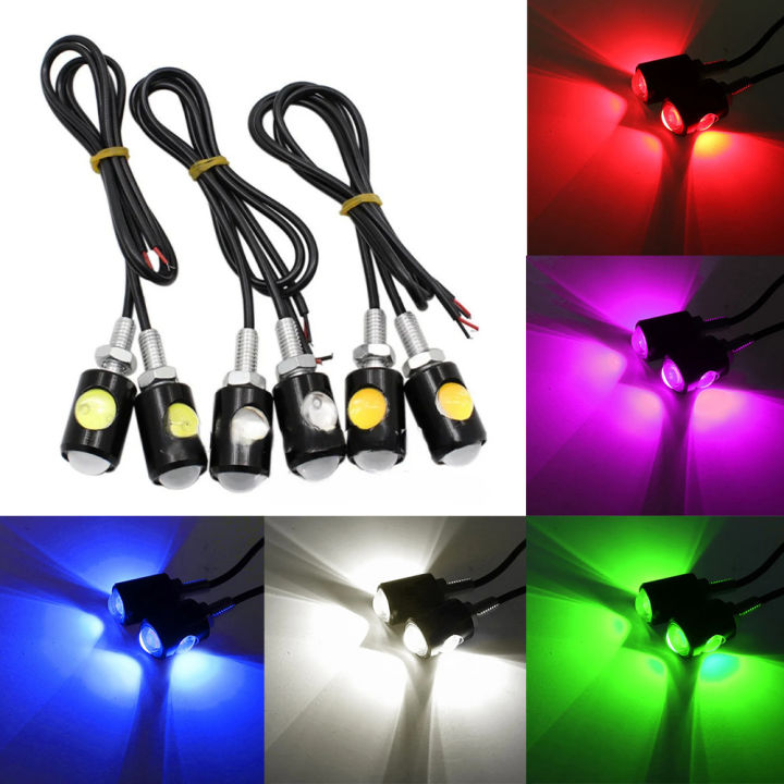 Mini Led Rear Brake Indicators Universal Motorcycle LED Eagle Eye Shape Mini License Plate Light Turn ...